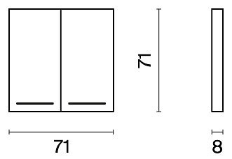 Клавиши для выключателя двухклавишного с подсветкой Voltum S70 VLS000405