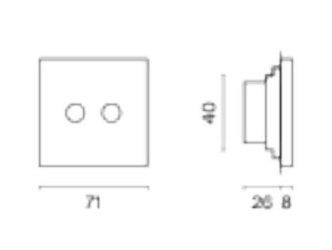 ТВ-розетка и SAT-розетка оконечная без рамки Voltum S70 VLS060401