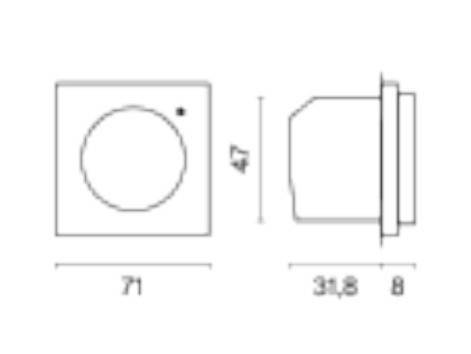 Терморегулятор электромеханический для теплого пола без рамки Voltum S70 VLS070106