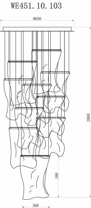 Подвесная люстра Wertmark Hanna WE451.10.103