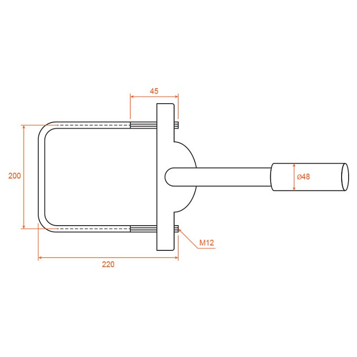 Крепление для фонарного столба Wolta  К1П-03-035-1-012х06-С