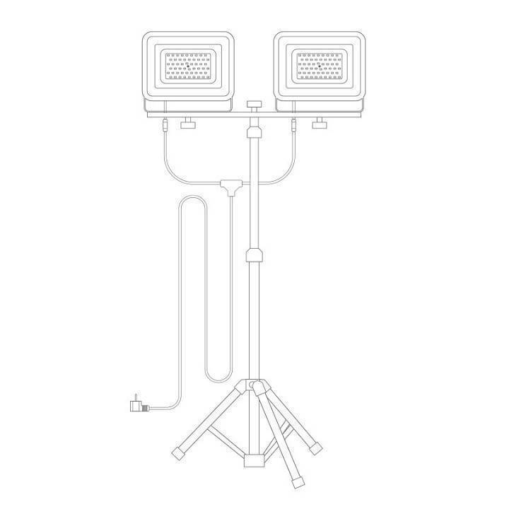 Основание переносное для прожектора Wolta  WFL-TRI/01Y