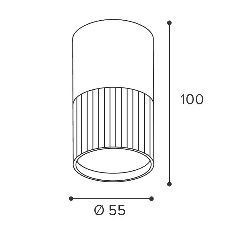 Накладной светильник Wolta DUO WSL-GU10/18WG-1