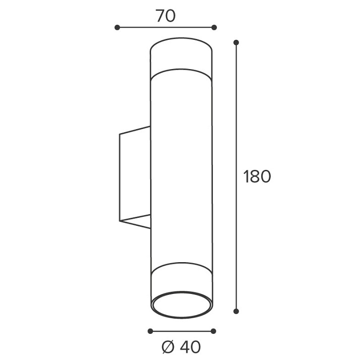 Накладной светильник Wolta Petite WSL-MR11/W15BG