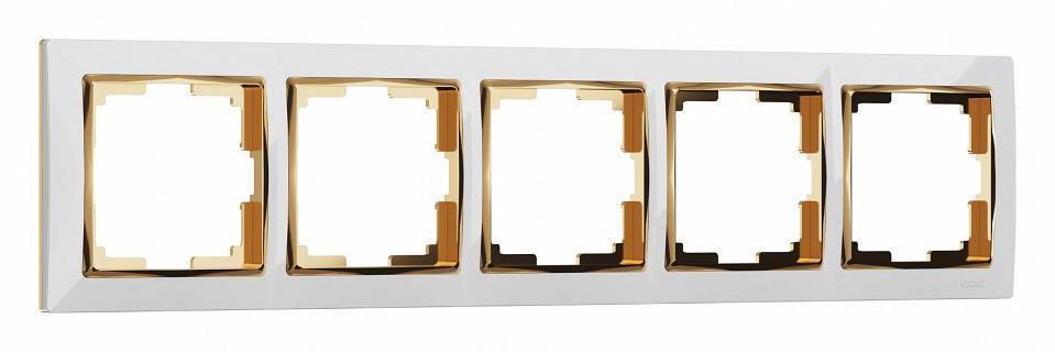 Рамка 5 постов Werkel Snabb белый / золото W0051933