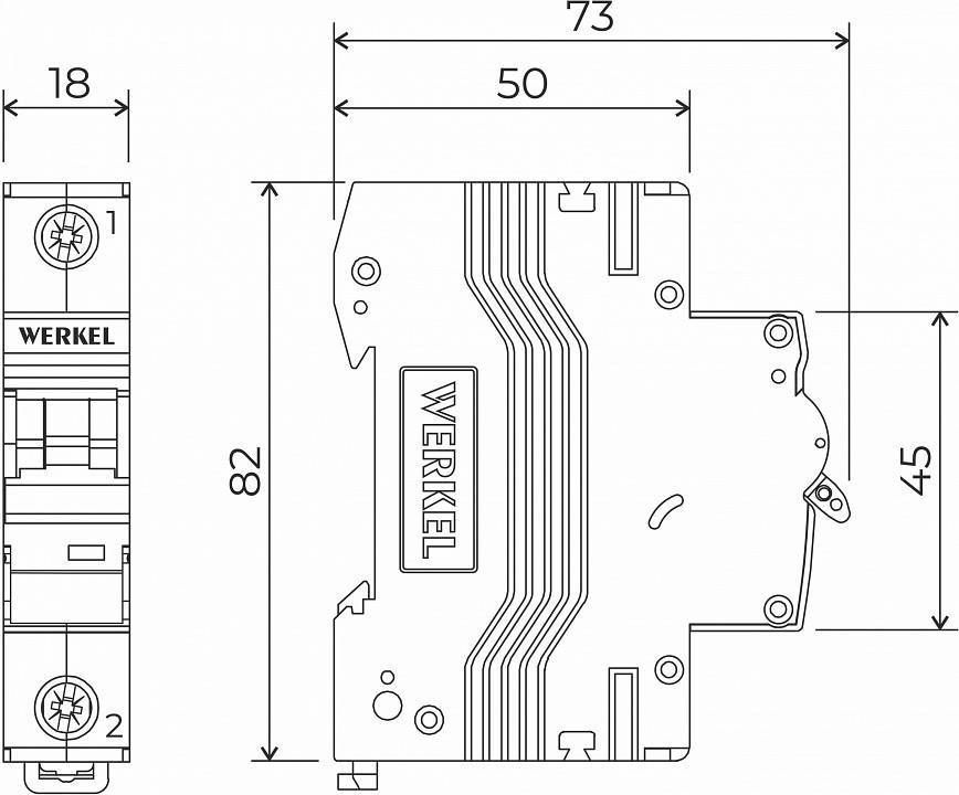Автоматический выключатель 1P Werkel Автоматические выключатели W901P104