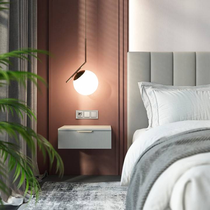 Выключатель двухклавишный с подсветкой без рамки Werkel дымчатый W4522014