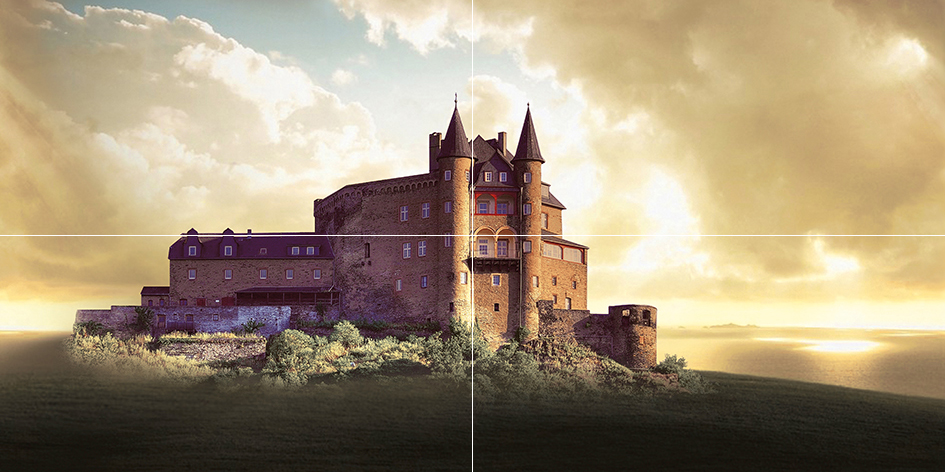 Панно Ceramica Classic Castle P4D194 80х40 см (из 4 плиток) P4D194