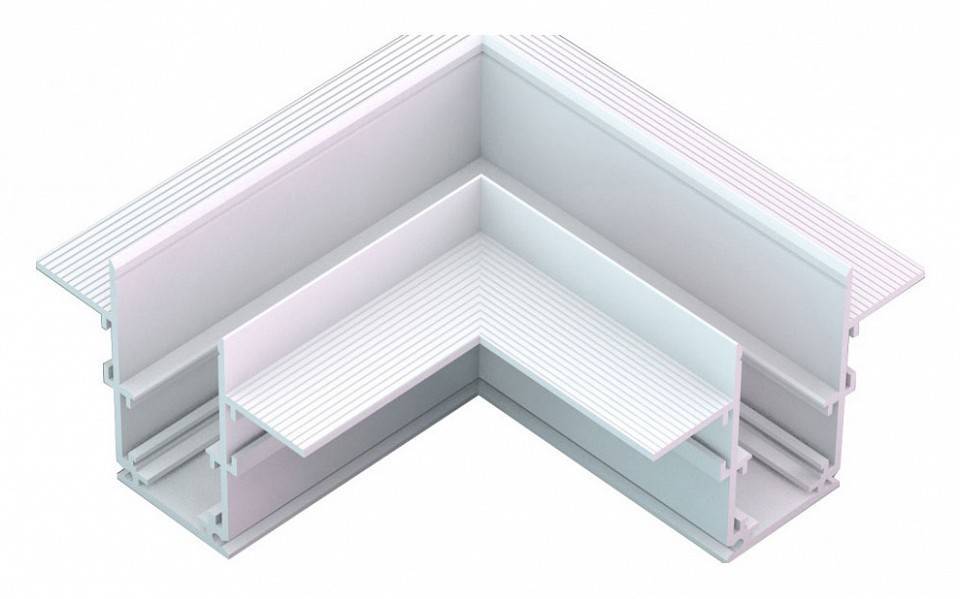 Соединитель угловой L-образный для треков встраиваемых iLedex Technical VISION48/22 CORNER CONNECT 4822-022-95/95-WH