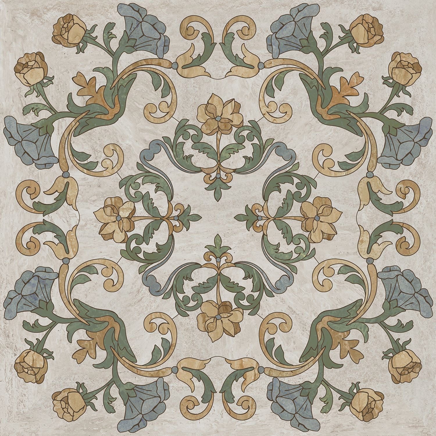 Декор Kerama Marazzi Эвора центр глянцевый 60х60 см HGD\A518\SG606220RL