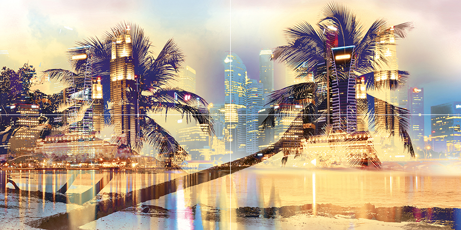 Панно Ceramica Classic Miami 80х40 см (из 4 плиток) P4D289