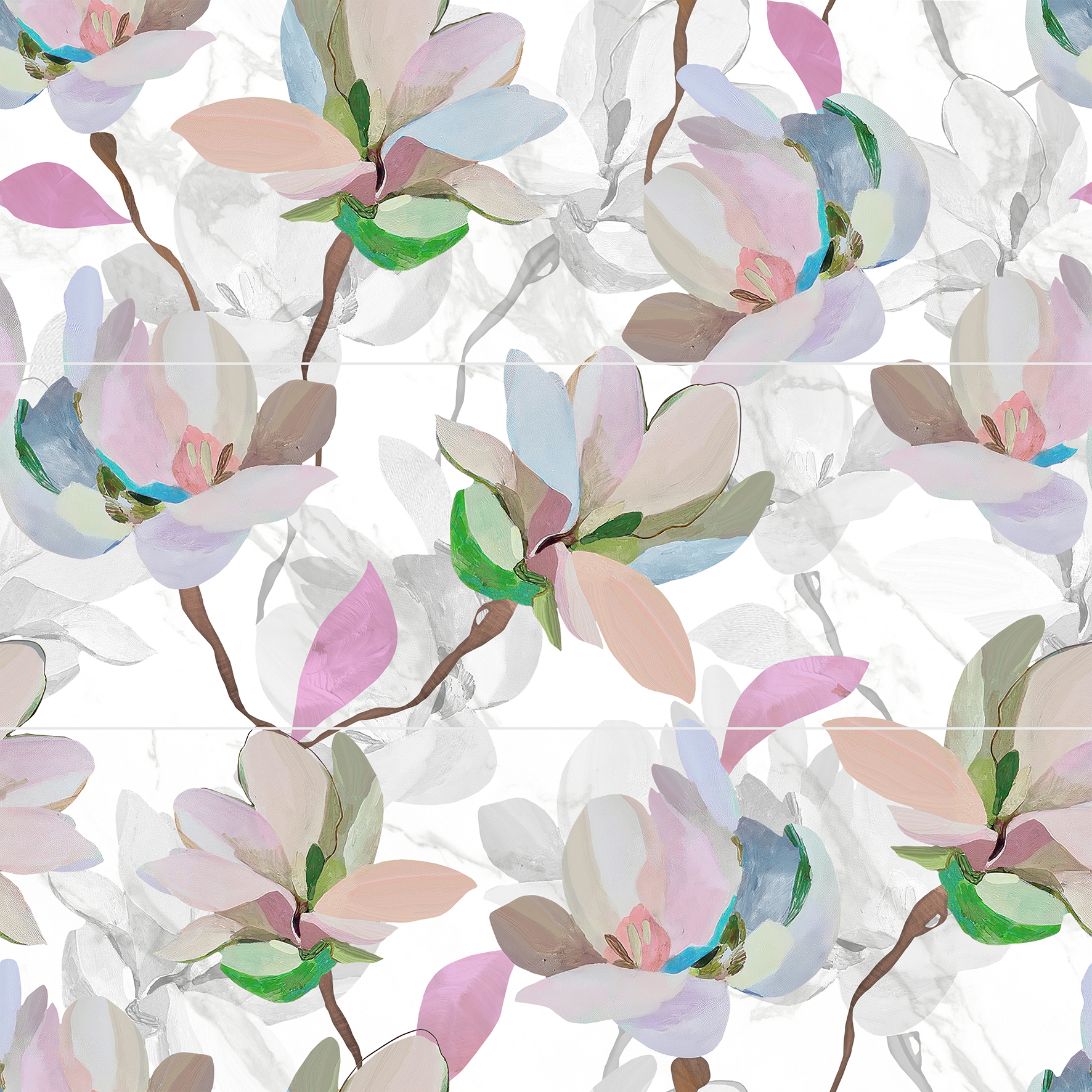 Панно LB-Ceramics Metropol bianco 90х90 см глянцевое обрезное OS\A414\3x\13155R