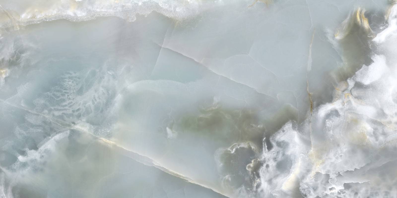 Керамогранит Ametis by Estima Monaco Onyx Aqua полированный 600x1200x7 мм 60120MCA14P