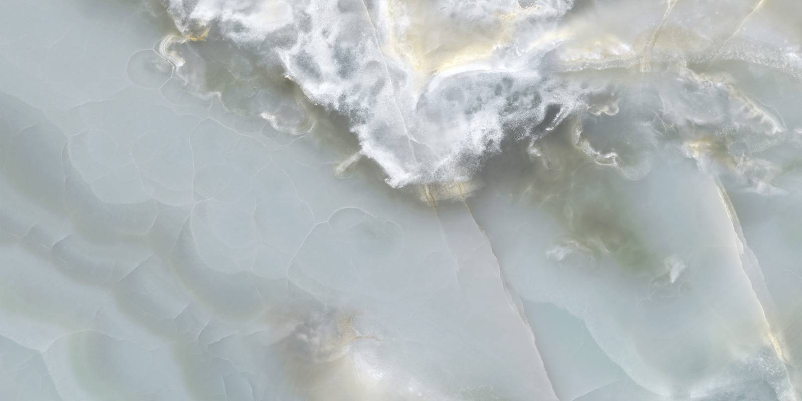 Керамогранит Ametis by Estima Monaco Onyx Aqua полированный 600x1200x7 мм 60120MCA14P