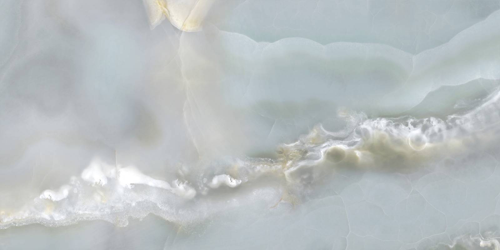 Керамогранит Ametis by Estima Monaco Onyx Aqua полированный 600x1200x7 мм 60120MCA14P