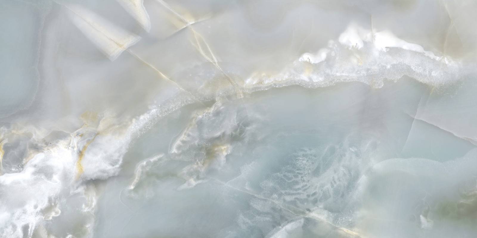 Керамогранит Ametis by Estima Monaco Onyx Aqua полированный 600x1200x7 мм 60120MCA14P