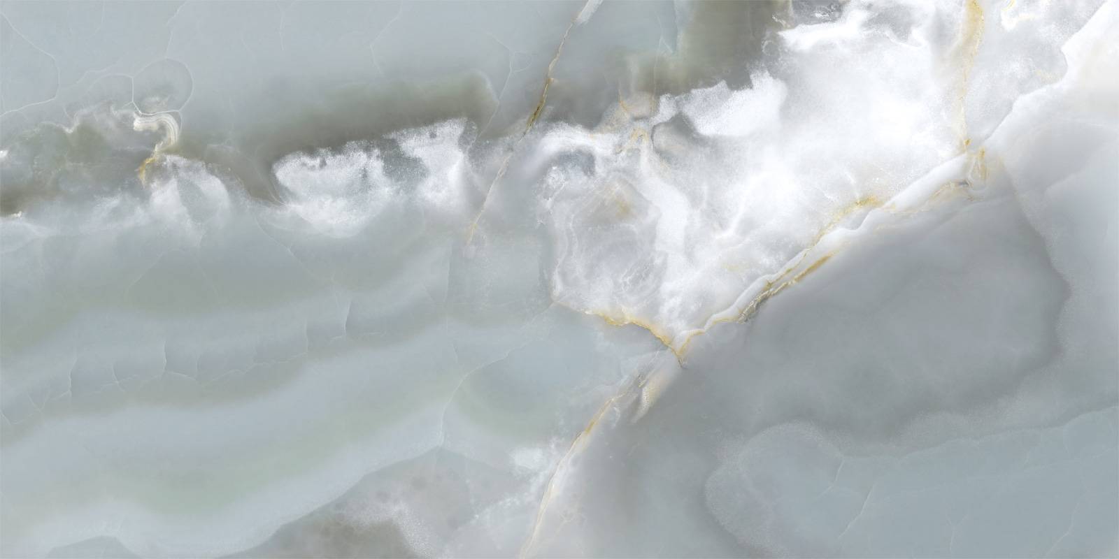 Керамогранит Ametis by Estima Monaco Onyx Aqua полированный 600x1200x7 мм 60120MCA14P