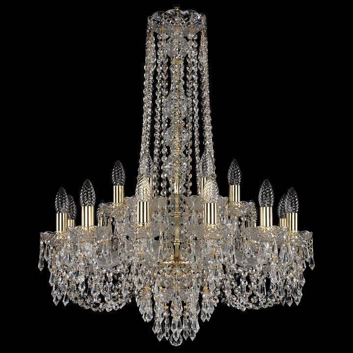 Подвесная люстра Bohemia Art Classic 11.23 18 ламп h-82 11.23.12+6.220.h-82.Gd.Dr
