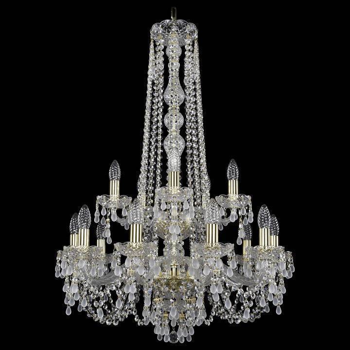 Подвесная люстра Bohemia Art Classic 11.24 15 ламп 220 мм 11.24.10+5.220.2d.h-94.Gd.V0300