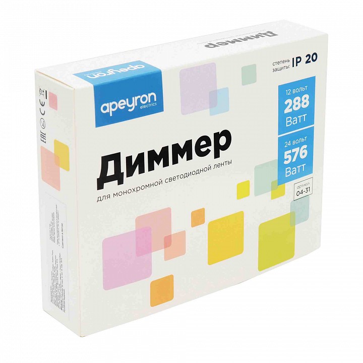 Контроллер-диммер и регулятор ЦТ с пультом ДУ Apeyron Electrics  04-31