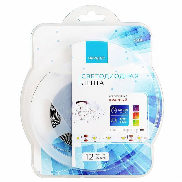 Лента светодиодная Apeyron Electrics Стандарт (в блистере) SMD 3528 35BL
