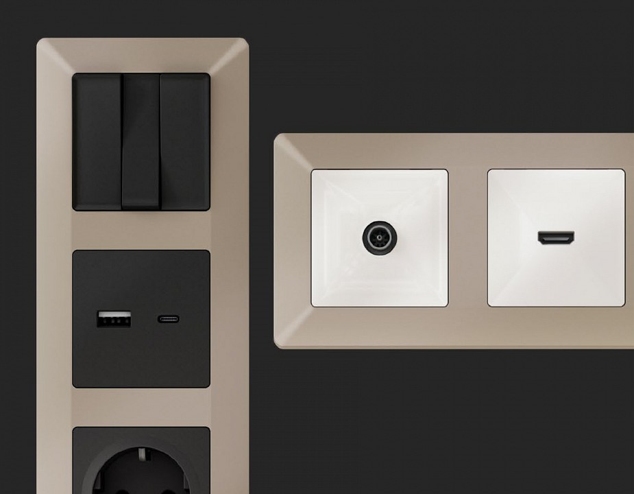 Рамка на 2 поста Ambrella Volt Line AF110362