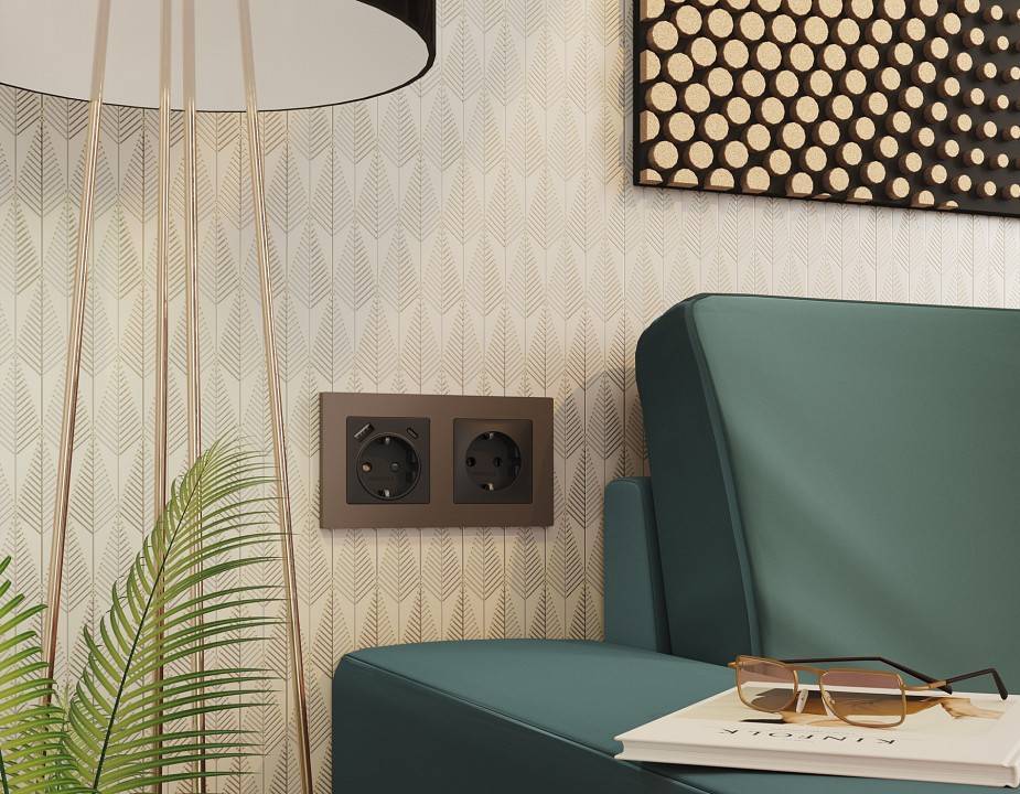 Рамка на 4 поста Ambrella Volt Techno AF220634