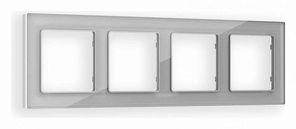 Рамка на 4 поста Ambrella Volt Platos Стекло органическое AF330404