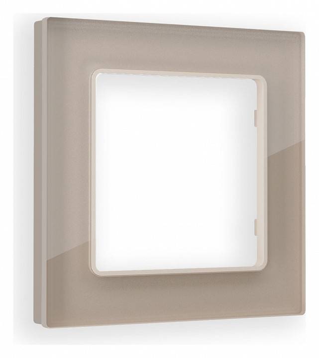 Рамка на 1 пост Ambrella Volt Platos Стекло натуральное AF380601