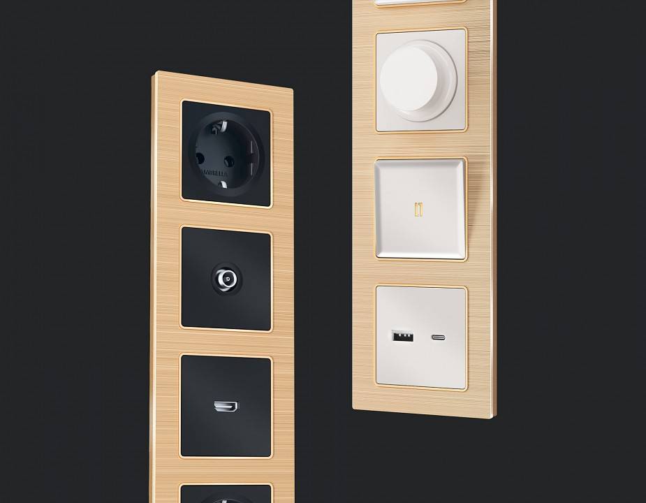 Рамка на 2 поста Ambrella Volt Platos Металл AF550302