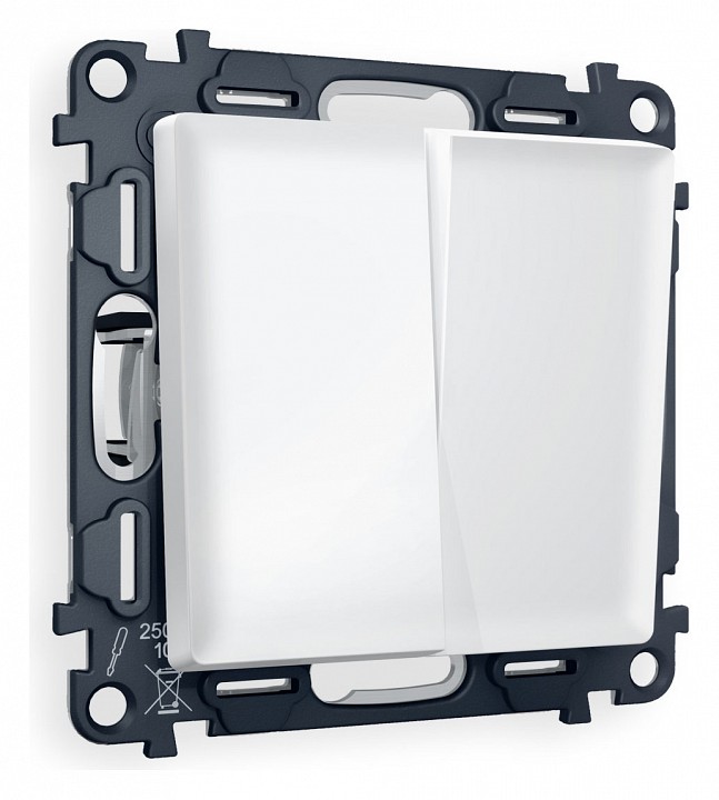 Выключатель проходной двухклавишный Ambrella Volt Quant MA123020