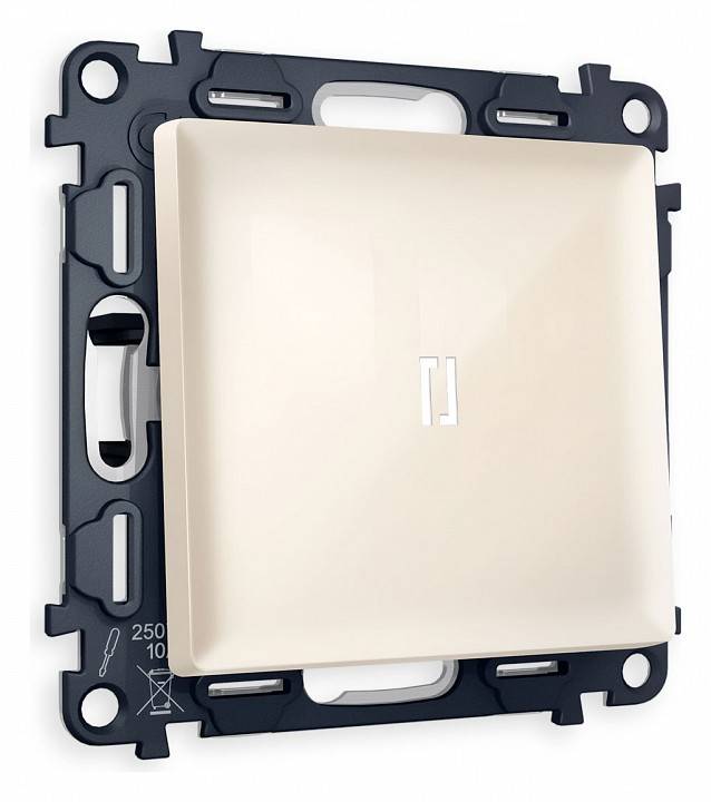 Выключатель одноклавишный с подсветкой без рамки Ambrella Volt Quant MA302015