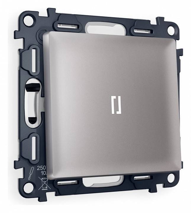 Выключатель проходной одноклавишный с подсветкой Ambrella Volt Quant MA502035