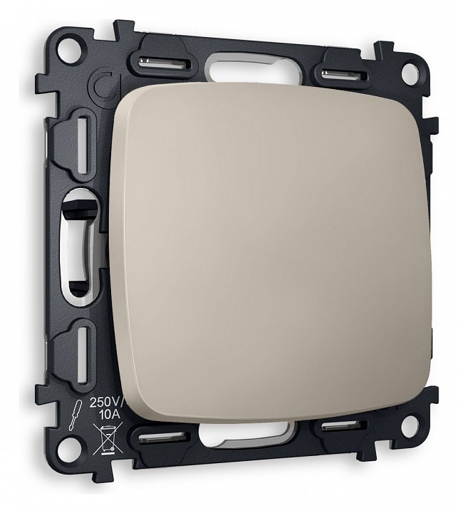 Выключатель перекрестный одноклавишный без рамки Ambrella Volt Quant MO361030