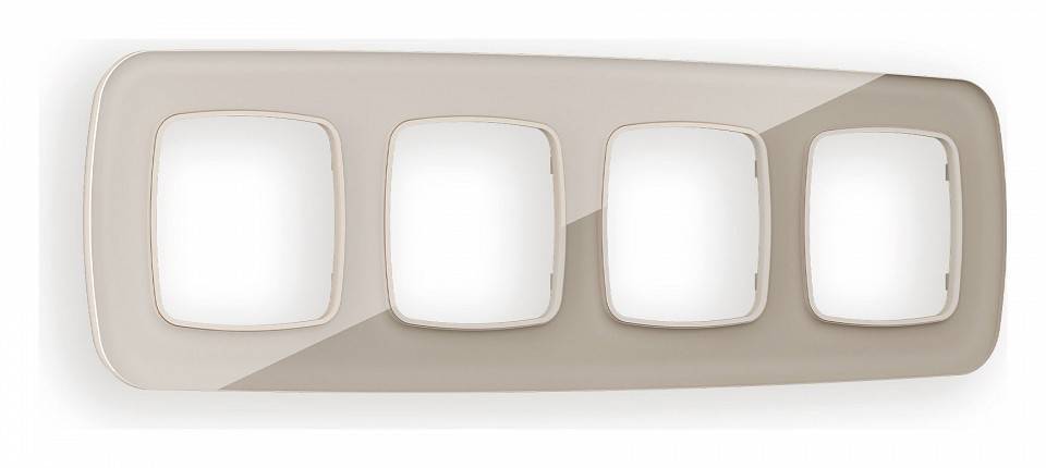 Рамка на 4 поста Ambrella Volt Radian Стекло натуральное OF350604