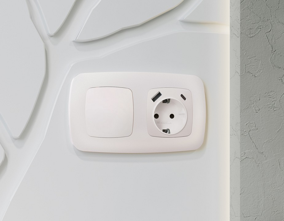 Заглушка для поста с рамкой Ambrella Volt Quant OP2160