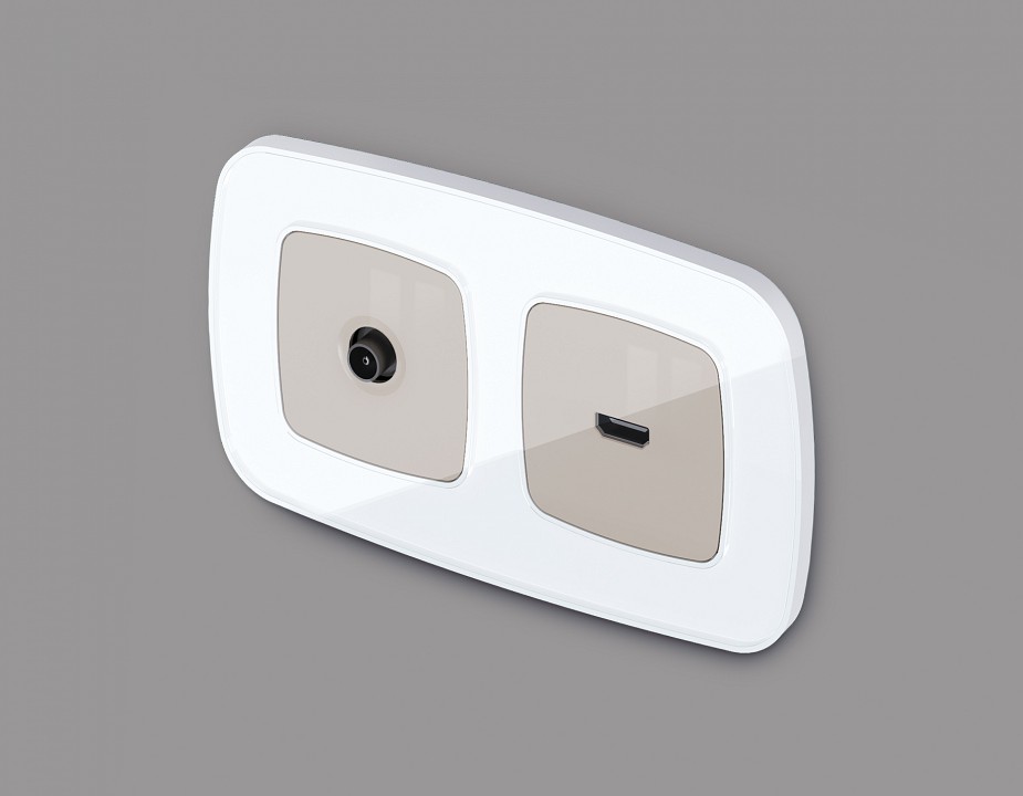 Накладка для розетки HDMI Ambrella Volt Quant OP3740