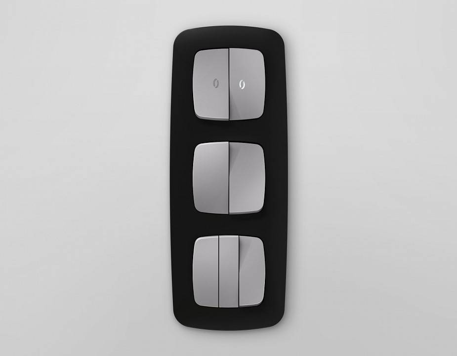 Клавиши для выключателя двухклавишного c подсветкой Ambrella Volt Quant OP5040