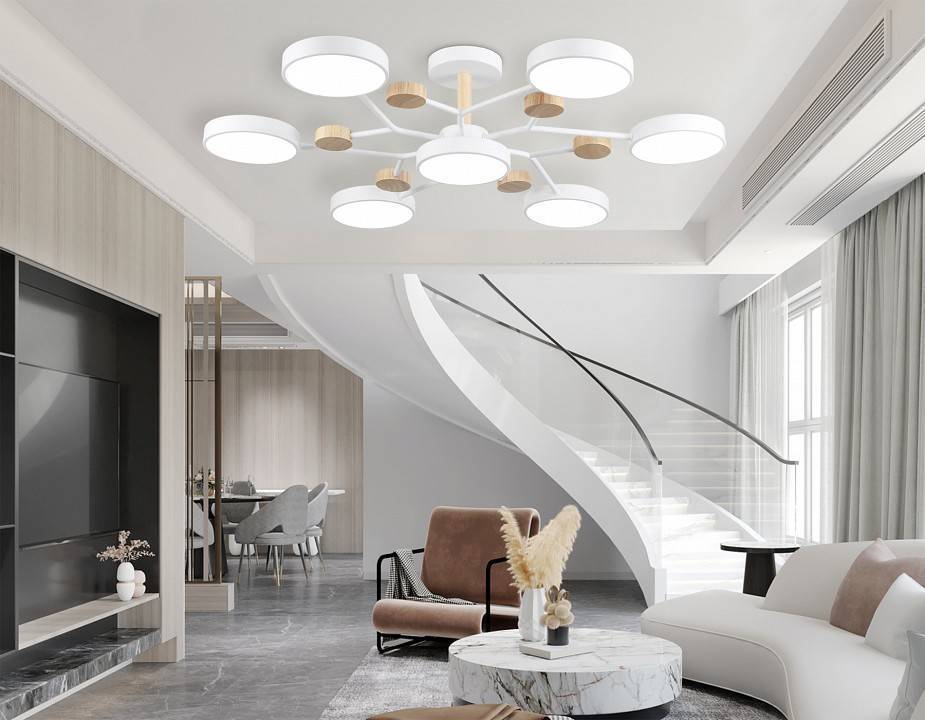 Люстра на штанге Ambrella light Fusion 4 лампы FL4864