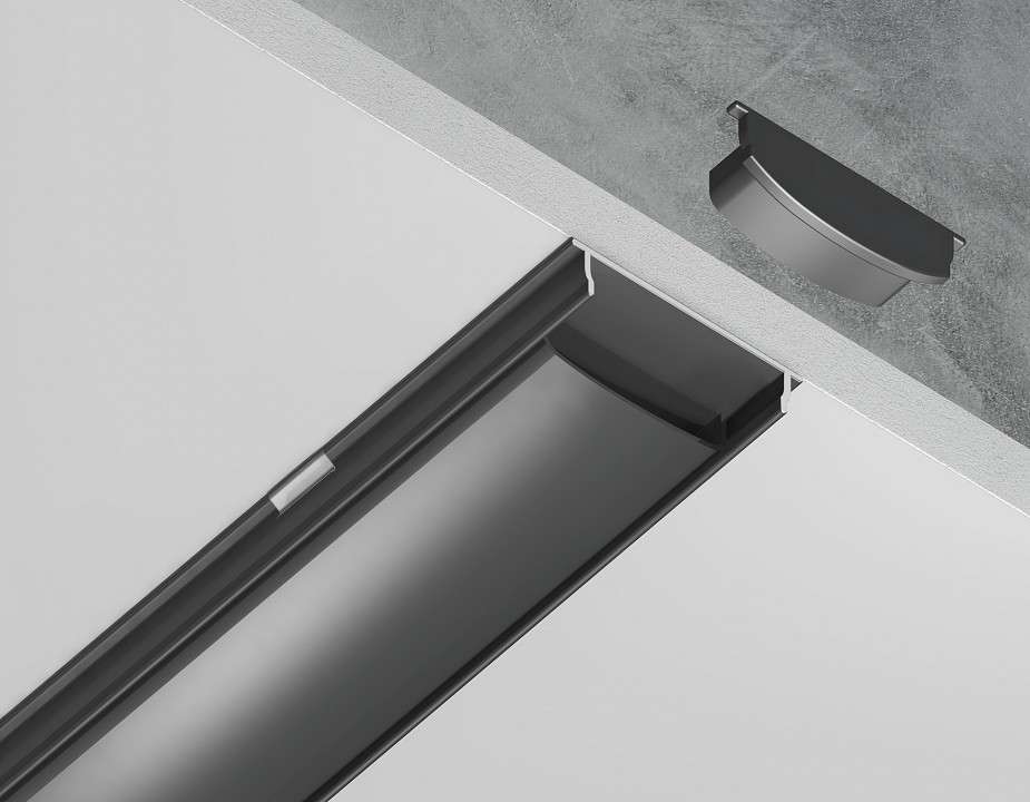 Профиль накладной гибкий Ambrella Light GP GP1600BK/BK