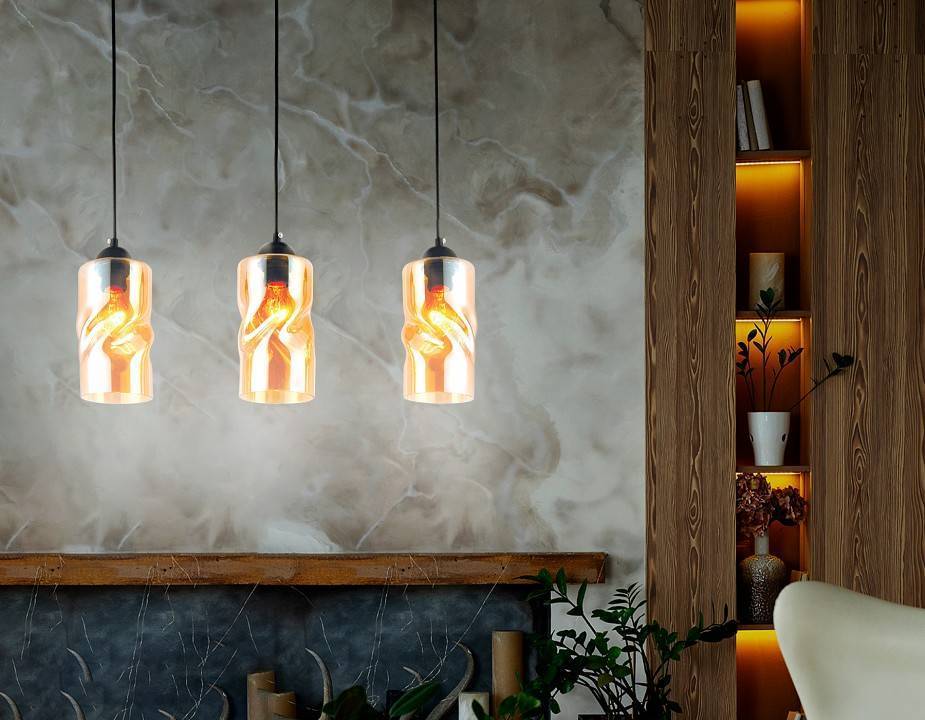 Подвесной светильник Ambrella light TR TR3556 1xE27 черный/золото TR3556