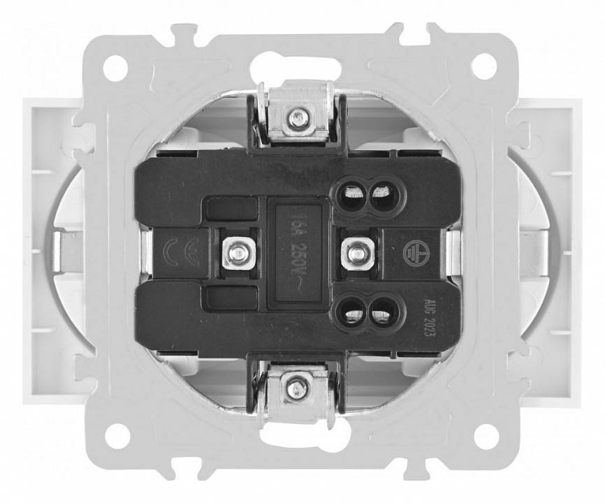 Розетка двойная с заземлением, без рамки Arte Milano am-203 203.40-2.white