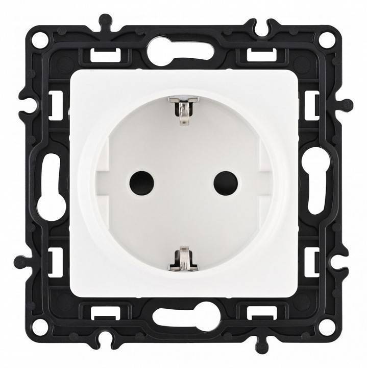 Розетка с заземлением и со шторкой, без рамки Arte Milano am-217 217.40-1.white