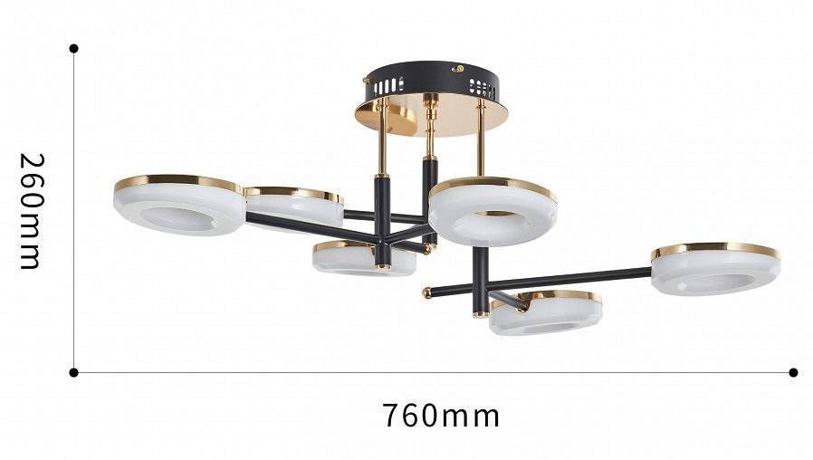 Потолочная люстра Arte Milano Ferrara-72999 272999/6 BK/GD