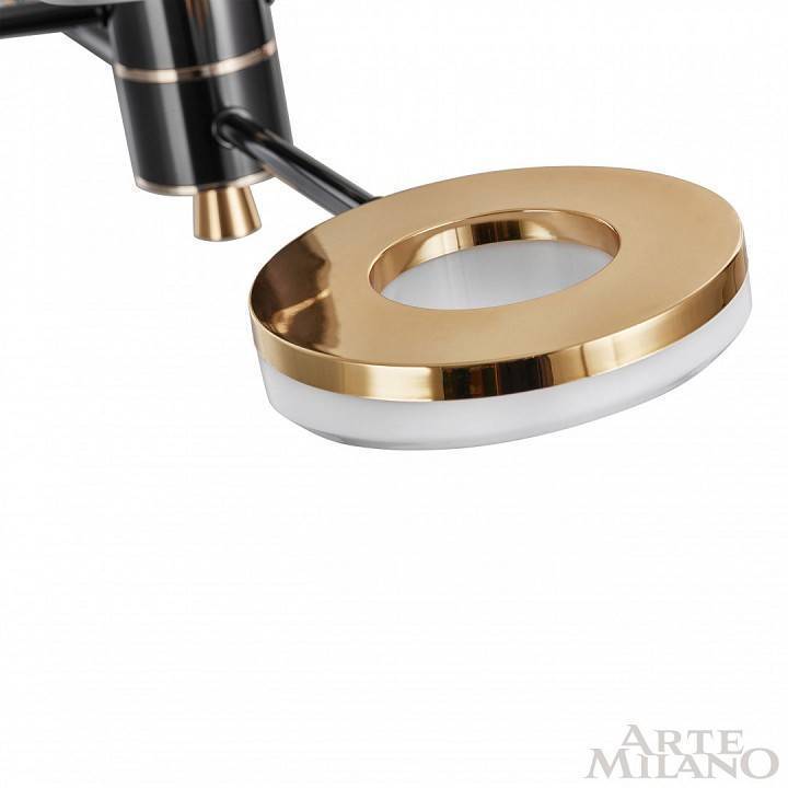 Люстра на штанге Arte Milano Ferrara 8 ламп светодиодная 276699/8 BK/GD