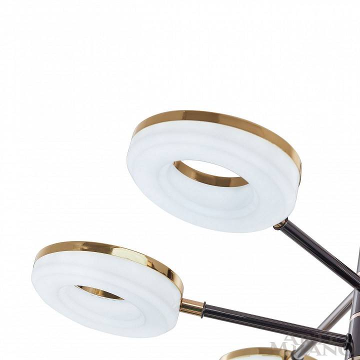 Люстра на штанге Arte Milano Ferrara 8 ламп светодиодная 276699/8 BK/GD