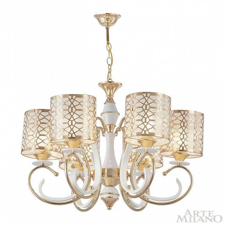 Подвесная люстра Arte Milano Florentia-1237 301237/6 Wh/Gd