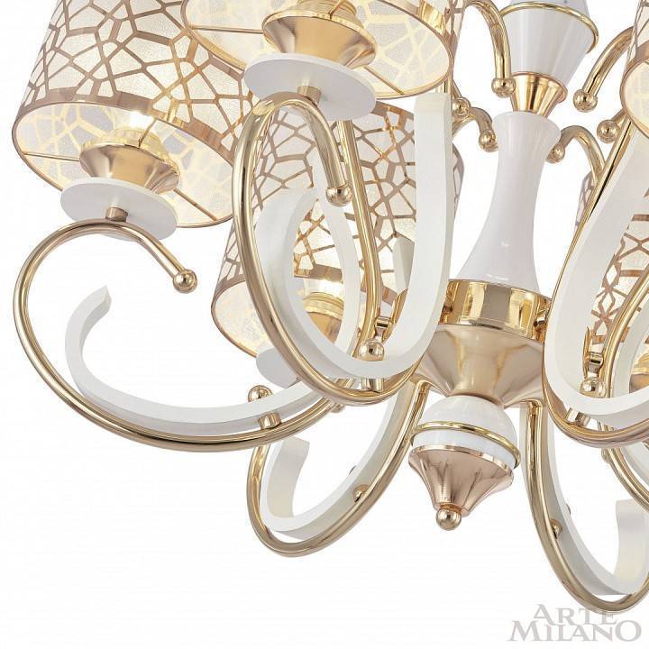 Подвесная люстра Arte Milano Florentia-1237 301237/6 Wh/Gd