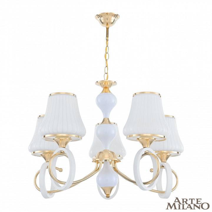 Подвесная люстра Arte Milano Florentia-2387 5 ламп 302387/5 Wh/Gd