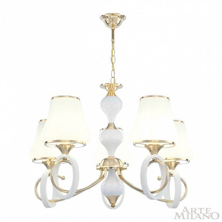 Подвесная люстра Arte Milano Florentia-2387 5 ламп 302387/5 Wh/Gd